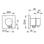 Keuco IXMO Zawór dwudrożny odcinająco-przestawny podtynkowy DN 15, Chrom 59557011102