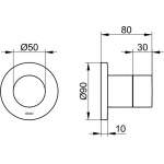 Keuco IXMO Zawór dwudrożny przestawny podtynkowy DN 15, Chrom 59556010001