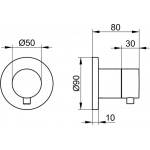 Keuco IXMO Zawór dwudrożny przestawny podtynkowy DN 15, Chrom 59556011001