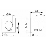 Keuco IXMO Zawór dwudrożny przestawny podtynkowy z przyłączem węża DN 15, Chrom 59556011102