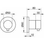 Keuco IXMO Zawór odcinające podtynkowy, Chrom 59541011001