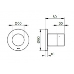 Keuco IXMO Zawór trzydrożny odcinająco-przestawny podtynkowy DN 15, Chrom 59549010001