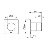 Keuco IXMO Zawór trzydrożny odcinająco-przestawny podtynkowy DN 15, Chrom 59549010002