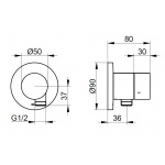 Keuco IXMO Zawór trzydrożny przestawny podtynkowy z przyłączem węża DN 15, Chrom 59548010101