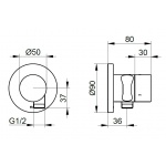 Keuco IXMO Zawór trzydrożny przestawny podtynkowy z przyłączem węża i uchwytem słuchawki prysznicowej DN 15, Chrom 59548010201