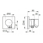 Keuco IXMO Zawór trzydrożny przestawny podtynkowy z przyłączem węża i uchwytem słuchawki prysznicowej DN 15, Chrom 59548011202