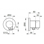 Keuco IXMO Zawór trzydrożny odcinająco-przestawny podtynkowy DN 15, Chrom 59549011101
