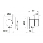 Keuco IXMO Zawór trzydrożny odcinająco-przestawny podtynkowy DN 15, Chrom 59549010102