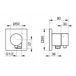 Keuco IXMO Zawór trzydrożny odcinająco-przestawny podtynkowy DN 15, Chrom 59549011102