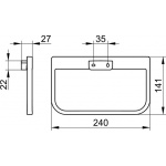 Keuco Moll Obręcz na ręcznik, Chrom 12721010000
