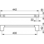 Keuco Moll Reling na ręcznik 400 mm, Chrom 12701010400