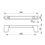Keuco Moll Uchwyt 300 mm, Chrom 12707010000