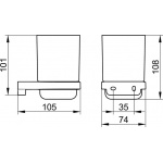 Keuco Moll Kryształowy kubek 12750009000