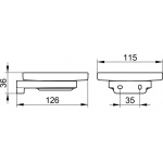 Keuco Moll Uchwyt na mydelniczkę, Chrom 12755019000