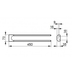 Keuco Moll Wieszak na ręcznik 450 mm, Chrom 12718010000
