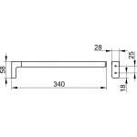 Keuco Moll Wieszak na ręcznik 340 mm, Chrom 12722010000