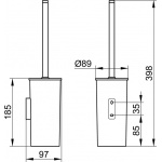 Keuco Moll Zestaw toaletowy ze szczotką WC, Chrom 12764010100