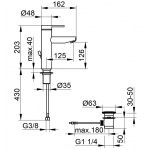 Keuco Plan Blue Bateria umywalkowa jednouchwytowa 130, z korkiem, Chrom 53902010002