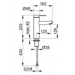 Keuco Plan Blue Bateria umywalkowa jednouchwytowa 130, bez korka, Chrom 53902010102