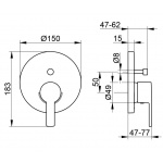 Keuco Plan Blue Bateria wannowa podtynkowa, jednouchwytowa, Chrom 53972010281