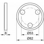 Keuco Plan Care Płytka kompensująca, Chrom 34912010001