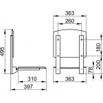 Keuco Plan Care Podnoszone siedzisko nascienne, Chrom 34982010037