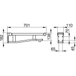 Keuco Plan Care Poręcz wspomagająca przy WC, Chrom 34903010737