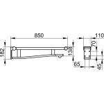 Keuco Plan Care Poręcz wspomagająca przy WC, Chrom 34903011837