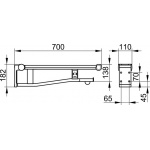 Keuco Plan Care Poręcz wspomagająca przy WC, Chrom 34903012737