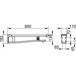 Keuco Plan Care Poręcz wspomagająca przy WC, Chrom 34903012837