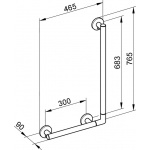 Keuco Plan Care Uchwyt ścienny 90°, Chrom 34906010306