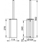 Keuco Plan Care Zestaw toaletowy ze szczotką WC, Chrom 34964010100