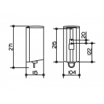 Keuco Plan Dozownik na Mydło, Aluminium 14954170100
