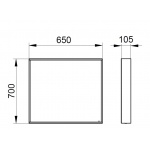 Keuco Plan Lustro kryształowe 650x700 mm, Biały 33095302000