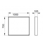 Keuco Plan Lustro kryształowe 1000x700 mm, Biały 33095303000