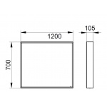 Keuco Plan Lustro kryształowe 1200x700 mm, Biały 33095303500