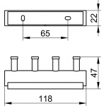 Keuco Plan Panel z wieszakami na ręczniki, Chrom 14913010000