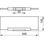Keuco Plan Półka z krystalicznego szkła 550 mm 14910005500