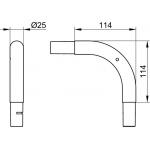 Keuco Plan Reling gięty 90°, Chrom 14924010000