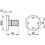 Keuco Plan Ścienny zestaw montażowy do relingu na zasłonkę, Chrom 14935010000