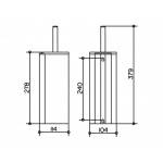 Keuco Plan Szczotka do WC, Aluminium 14964170100