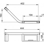 Keuco Plan Uchwyt wannowy 135°, Chrom 14909011037