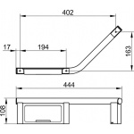 Keuco Plan Uchwyt wannowy 135°, Chrom 14909012037