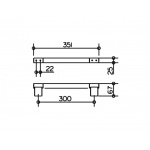 Keuco Plan Uchwyt Wannowy 30cm, Aluminium/chrom 14907170000