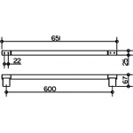 Keuco Plan Wieszak na ręcznik 600 mm, Chrom 14901010600