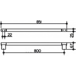 Keuco Plan Wieszak na ręcznik 800 mm, Chrom 14901010800