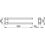 Keuco Plan Wieszak na ręcznik dwuramienny 300 mm, Chrom 14919010000