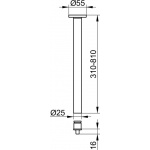 Keuco Plan Wspornik sufitowy, Chrom 14941010300