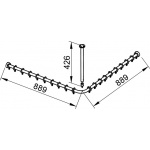 Keuco Plan Zestaw relingów na zasłonki prysznicowe, Chrom 14937010900