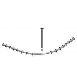 Keuco Plan Zestaw relingów na zasłonki prysznicowe, Chrom 14938010900